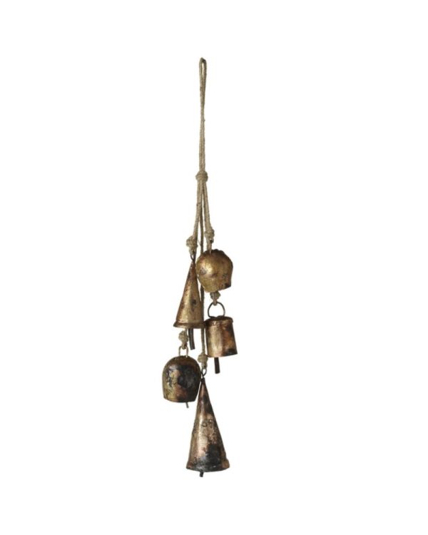 Gold Ton Metal cluster Bell WindChime