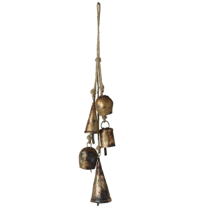 Antiqued Gold Tone Bell Cluster