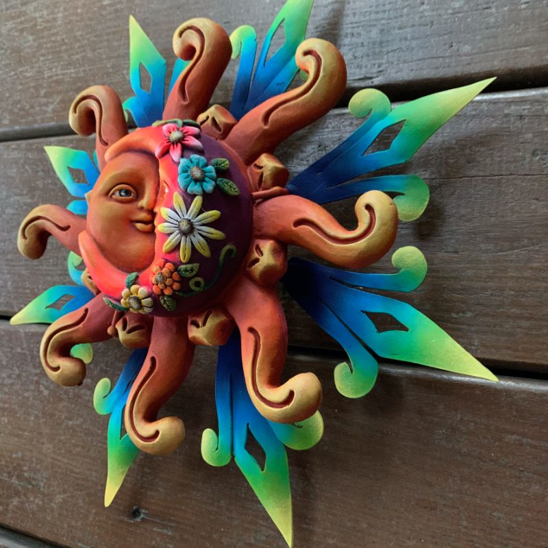 Floral Sun and Moon