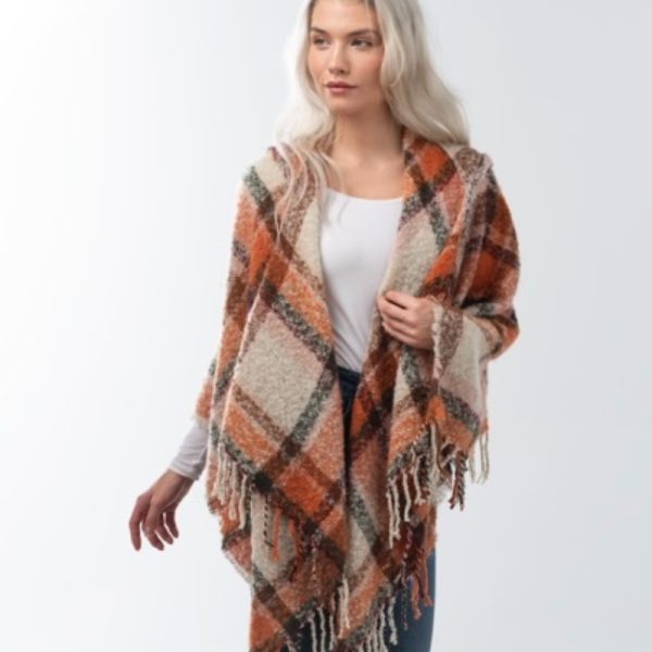 Simply Noelle Autumn Wrap with Hood Simply Noelle Cozy Hooded Wrap - Autumn Color