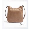 Simply Noelle Messenger Bag back view in putty Simply Noelle Messenger Bag back view