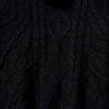 Black Cable Knit Color Swatch Black Cable Knit Color