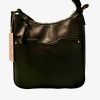Simply Noelle Stud Messenger Bag Front shown in Black. Simply Noelle Stud Messenger Bag Front