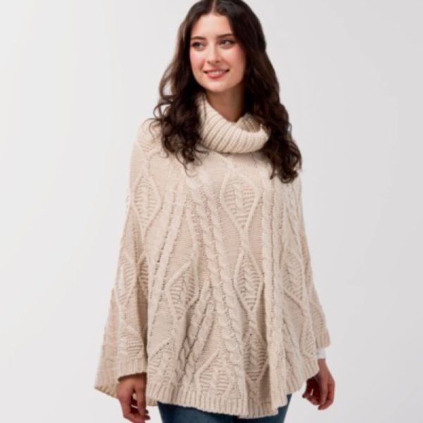 Bonfire Poncho Bonfire Cable Knit Poncho by Simply Noelle