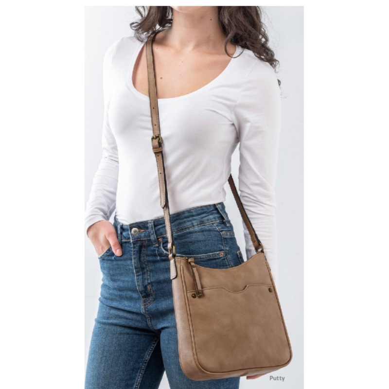 Stud Messenger Bag by Simply Noelle