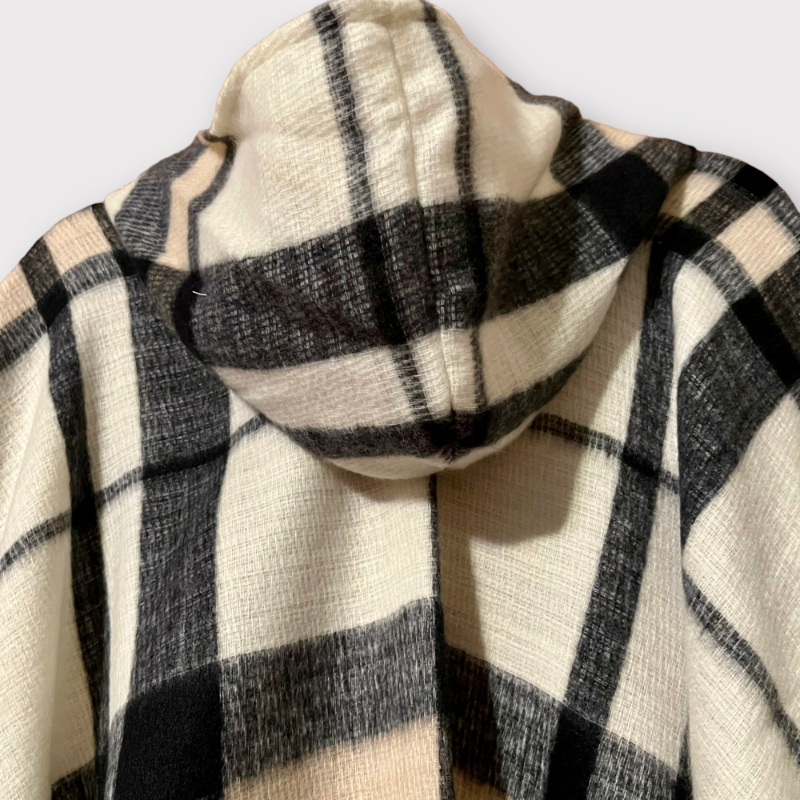Windowpane Plaid Hooded Wrap by Simply Noelle