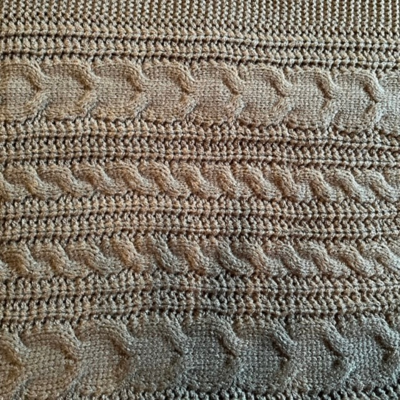 Olive Color Cable Knit
