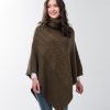 Simply Noelle Wildemess Cable Knit Poncho with Cowl Neck