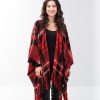 Simply Noelle Red Plush Paid Wrap with Fringe Simply Noelle Red Plush Paid Wrap