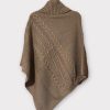 Simply Noelle Wildemess Cable Knit Poncho Edge Detail