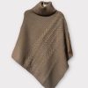 Simply Noelle Wildemess Cable Knit Poncho with warm Cowl Neck