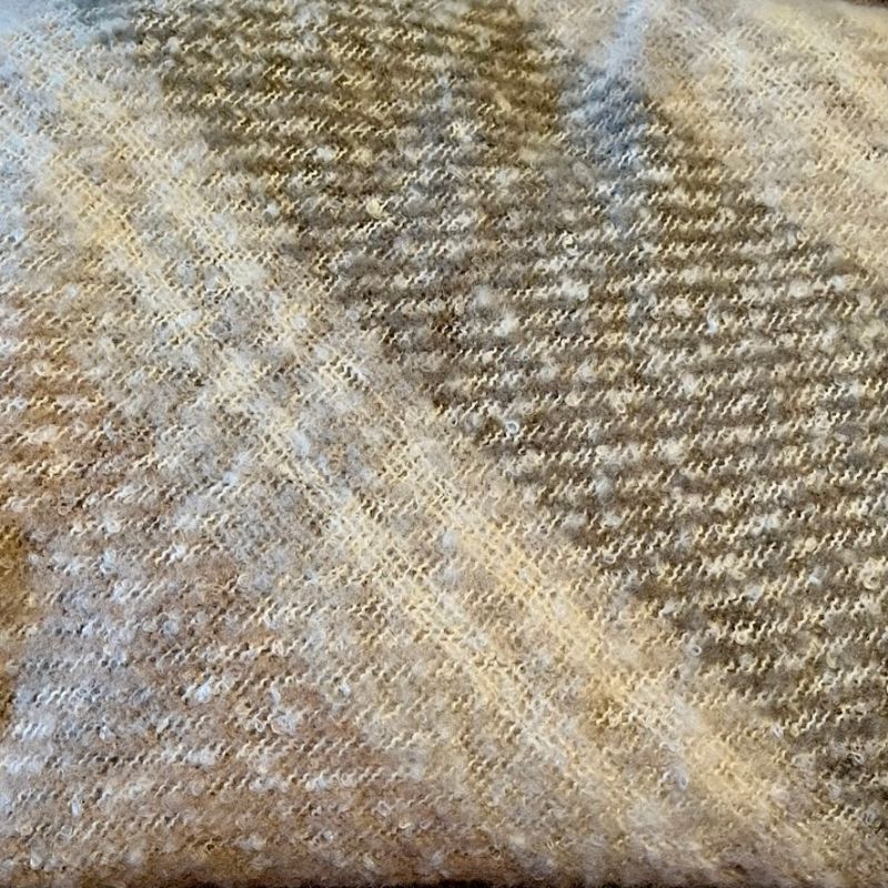 Simply Noelle Thick Plaid Poncho Steel Color Swatch