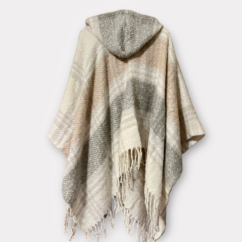 Simply Noelle Thick Plaid Hooded Wrap Back view
